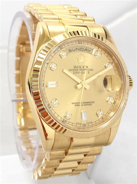 rolex day-date 18kt yellow gold men& 39|vintage Rolex 18k gold day.